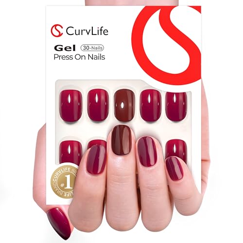 Image of CurvLife Soft Gel Square Press on Nails Extra Short, Solid color Fake Nail with Apricot Design, Full Cover False Nails Tips Glossy Nude Glue on Nails Artificial Stick on Nails for Women