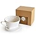Caffé Italia Filtre à café permanent – Filtre à main avec un excellent goût de café aromatique – Filtre à café en porcelaine – Filtre permanent en taille 1 pour 1 à 2 tasses – Blanc