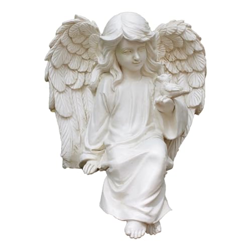 Estatuas de jardín de ángel al aire libre, estatua de jardín de ángel | Decoración de ángel de resina al aire libre,Estatua de ángel para jardín, Figura de ángel vintage para decoraciones de patio