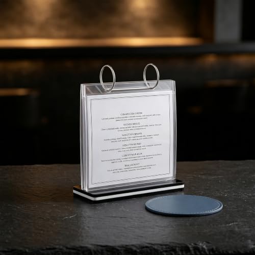 Soporte de acrílico horizontal transparente para expositor de restaurante 7