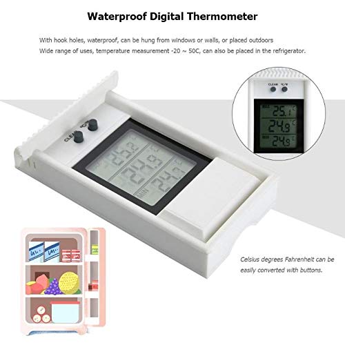 Thermomètre extérieur numérique imperméable blanc JFDBGU - 5