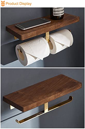 Soporte doble de rollo de inodoro de pared para evitar caídas de móviles 4