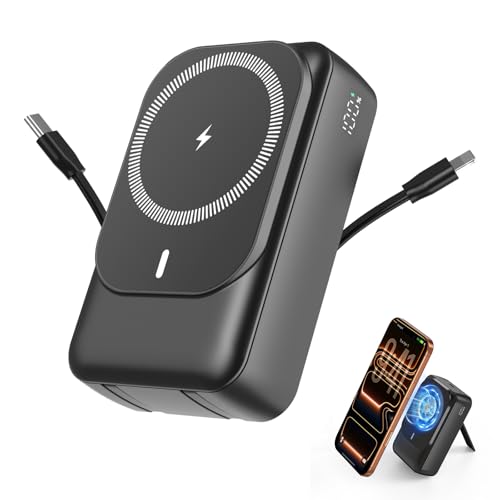 Magnetic Wireless Power Bank 26800mAh, PD 22.5W Type-C Fast...