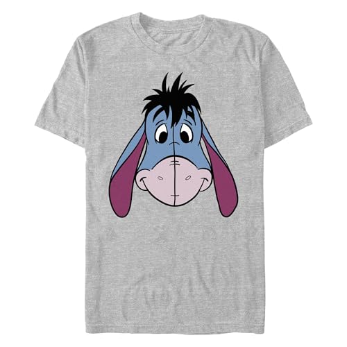 T-Shirt Disney Eyore Big Face Homme coupe droite anti-déformation et tissu respirant doux