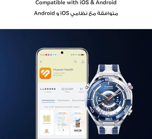 Huawei Montre Intelligente Watch Ultimate 2, GPS, boîtier en métal Liquide à Base de Zirconium, Montre de plongée de 150 mètres, Communication sous-Marine basée sur Le Sonar, Moniteur de santé précis