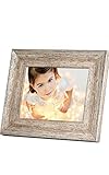 Polaroid 8 Inch Digital Photo/Picture Display Frame with Candlenut Distressed Wood Frame
