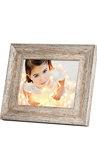Polaroid 8 Inch Digital Photo/Picture Display Frame with Candlenut Distressed Wood Frame
