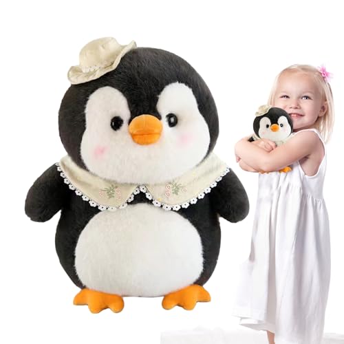 Juguete de peluche de pingüino, peluche pintado de felpa,lindo dulce peluche de pingüino tierno | lindo dulce compañero de sueño suave para sofá cama para vacaciones de Navidad de cumpleaños