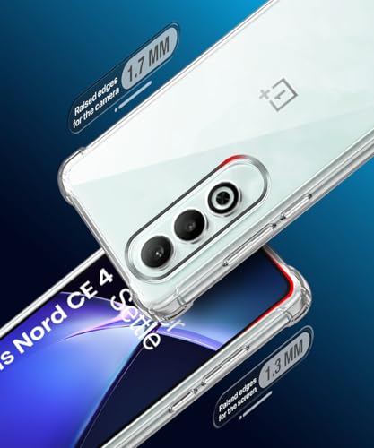 Image of WOW IMAGINE Clear Back Cover Case for 1+ OnePlus Nord CE 4 5G | Shockproof Soft TPU Case | Cushioned Edges for Ultimate Protection Back Cover Case - Transparent