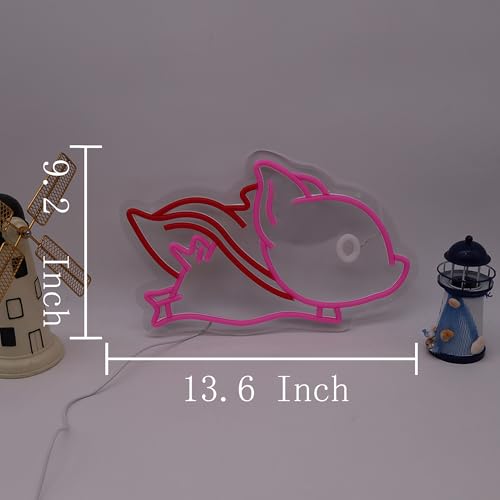 Image of Superhero Cape Fly Pig Neon Sign Neon Pig Light Up Sign For Wall Decor Home Decor Neon Light USB Powered LED Light Up Signs Room Decor