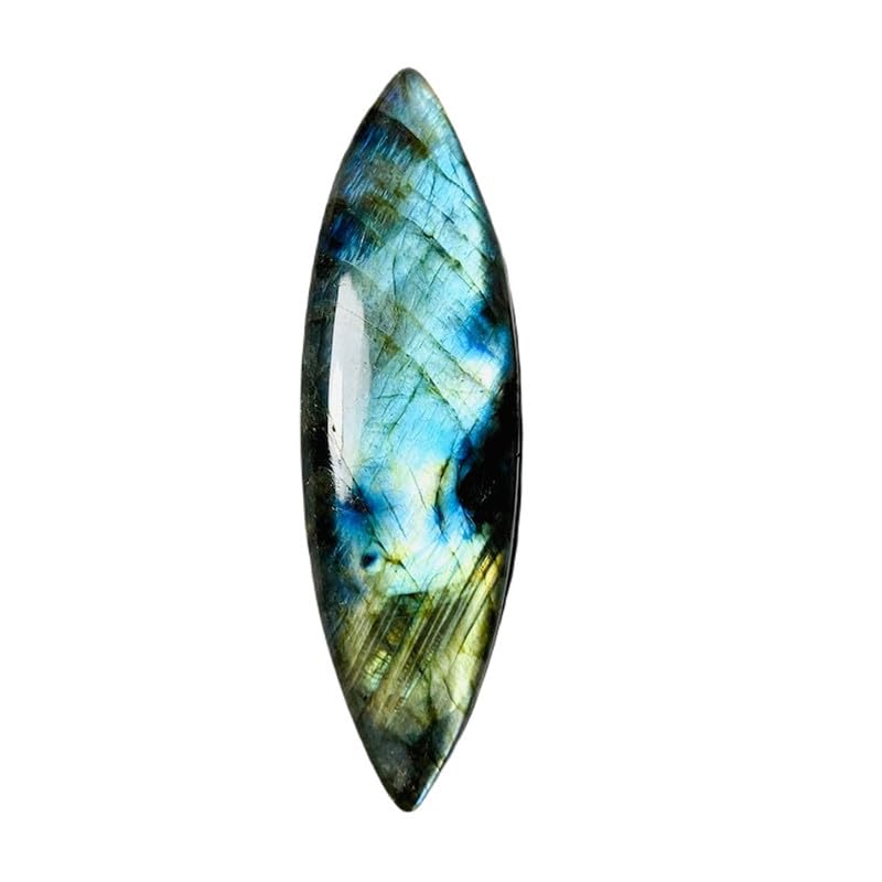 Pierre labradorite bleue véritable de haute qualité forme navette pour joaillerie fine