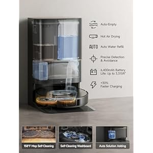 DREAME X40 Ultra Robotic Vacuum with Removable & Liftable Mop, 12,000Pa Suction, Side Brush Extensive Cleaning, 158°F Mop & Washboard Self Cleaning, Auto-Empty, Auto Refill, liftable Brushes DREAME X40 Ultra Robotic Vacuum with Removable Liftable Mop 12000Pa Suction Side Brush Extensive Cleaning 158F Mop Washboard Self Cleaning Auto Empty Auto Refill liftable Brushes
