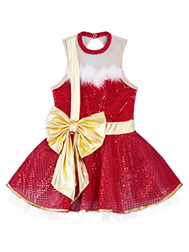 Disfraz De Navidad Para Niñas Con Lentejuelas Y Tutú miniatura 3