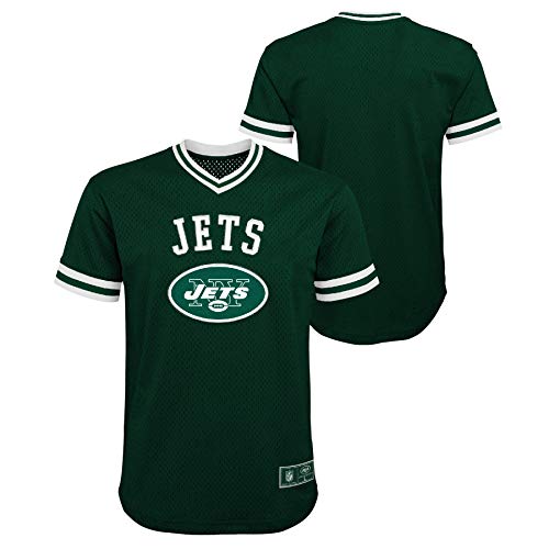NFL Youth Boys Jets Tackle Twill V-Neck Mesh Top XL