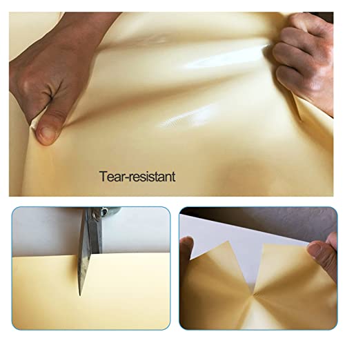 Lona de PVC Resistente Color Beige de 500 g/m² - Lona Impermeable de 3x5 m para Camping, Exteriores, Piscina, Refugio contra la Lluvia con Ojales metálicos - Protección Duradera y versátil