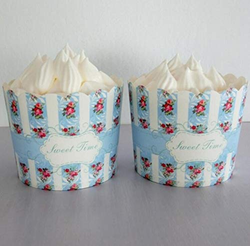 Home REPUBLIC-50Pcs Paper Cake Cup Cupcake Cases Liners Muffin Kitchen Baking Wedding Party Random Color 1
