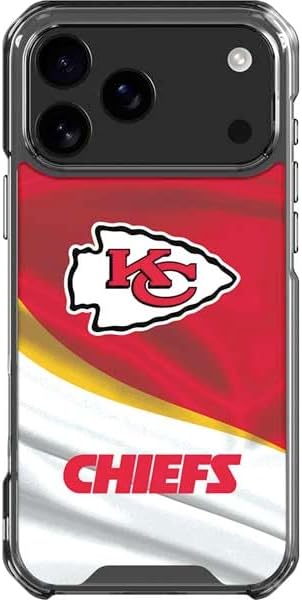 Skinit Clear Phone Case Compatible with iPhone 17 Pro Max - Officially Licensed NFL Kansas City Chiefs Large Logo Design