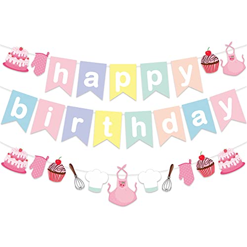Guirlande fanions cupcake enfant pour déco anniversaire et chef