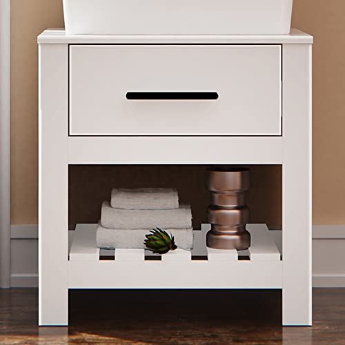 ELLAI Coastal Design Table for 24-in Utility Sink White