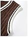 OYOANGLE Men's Cable Knit Sweater Vest Preppy Style Striped Trim V Neck Sleeveless Sweater Tops Brown Small