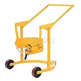 Global Industrial Mobile Drum Carrier for 55 Gallon Steel Drums, Manual Hand Pump Lift, 800 Lbs Capacity, 4