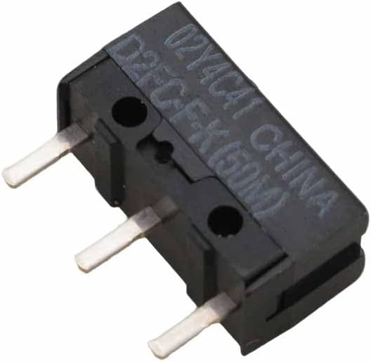 4PCS Micro Switch D2FC-F-K 50M Mouse Micro Switch 0.23x0.47x0.29In Service Life Up to 50 Million Times Micro Switch Blue Button Dot Black