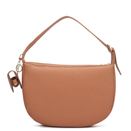 Image of Da Milano Women's Leather Shoulder Bag - Orange
