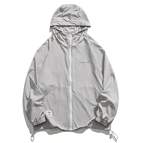 Veste d'été surdimensionnée homme gris S protection solaire