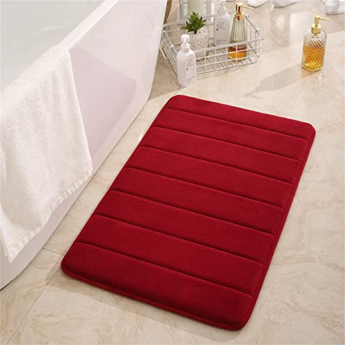 Hiseng Tapis de Bain en Mémoire Mousse, Tapis de Salle de Bains Antidérapant Doux Lavable en Machine, Tapis de Bain Absorbant pour Salle de Bain Baignoire...