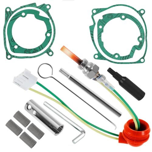 BANKKY 14-tlg. Universal-Reparaturset für 12V Standheizung Diesel: Kompatibel mit 2kW – 8kW Dieselheizungen für Auto, Lkw, Wohnmobil und Transporter, inkl. Keramik-Glühkerze, Vergasernetz & Werkzeug