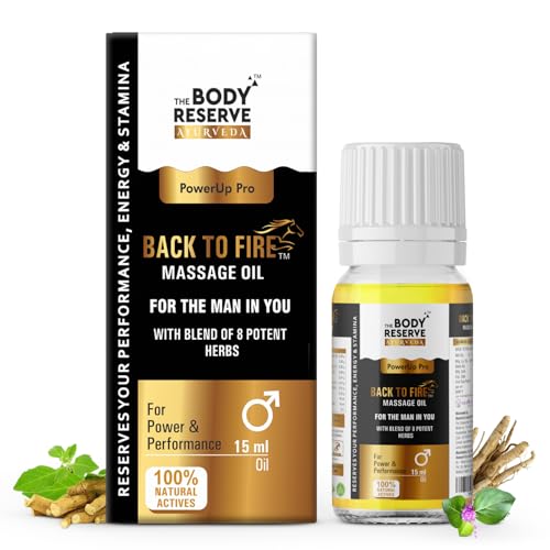 Image of The Body Reserve Back To Fire Men's Massage Oil | Ayurvedic Herbs | 15 ml