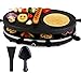 Produktbild Raclette Set für 8 Personen - Grill oval - Mit Crepes Funktion - Tischgrill inkl. Pfännchen & Schaber - RUND (TK49304)