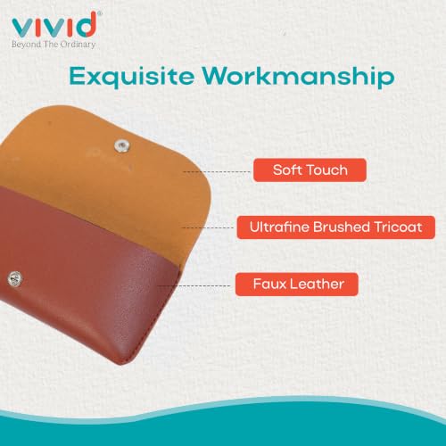 Image of VIVID Unisex Specs Snap Button Eyewear Dabbi Faux Leather Soft Case Cover