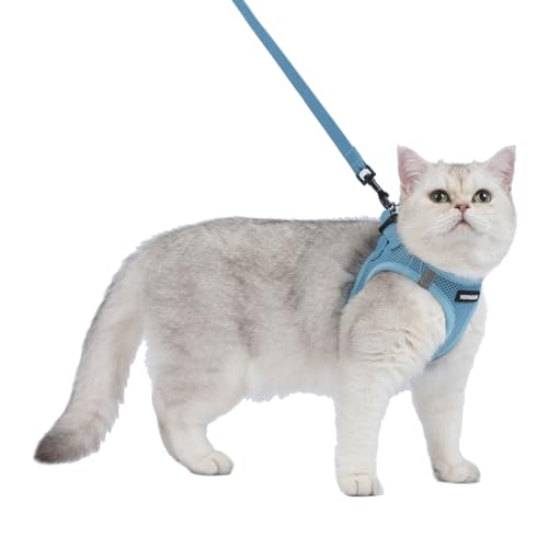 Image of Voyager Step-in Pet Harness - All Weather Mesh, Adjustable Step in Harness for Cats and Dogs by Best Pet Supplies - 307S Baby Blue, XS