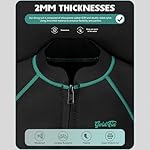 GoldFin Wetsuit Top Women, Womens 2mm Wetsuits Neoprene Long Sleeve Jacket Keep Warm for Water Aerobics Swim Dive Surf - Image 3