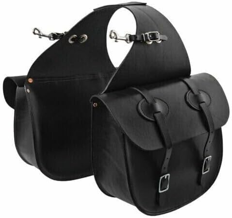 Premium Western Leather Saddle Bag for Horse Carrier Equestrian Western Horse Saddle Bag Size- Medium. Model-N0-4