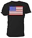 Produktbild T-Shirt mit amerikanischer Flagge, schwarz - schwarz - Größe: XL