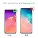 HATOSHI Galaxy S10e Glitter Case with Screen Protector Tempered Glass 2 Pack for Girls Women, Quicksand Sparkle Bling Diamond Clear Cute Protective Phone Case for Samsung Galaxy S10e Pink Gold