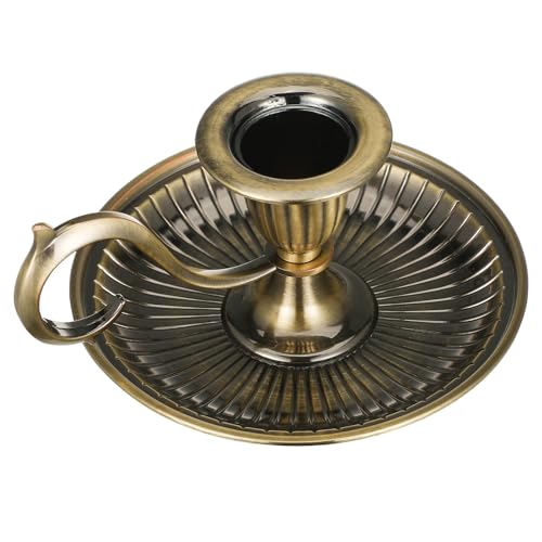 GARVALON Candelabro Vintage de Mesa Retro con Asa, Soporte