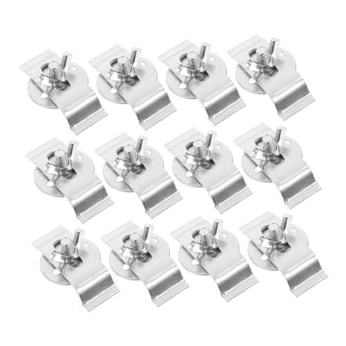 HOMSFOU Clips De Fixation Pour Évier Encastré Acier Inoxydable Kit 12 Pièces Sans Perçage Supports Robustes Cuisine Et Salle De Bain Installation Rapide Solide