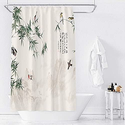 Rideau de douche 3D cube d'eau en tissu polyester de salle de bain - 6