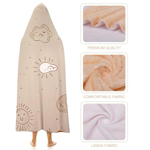 Couverture à capuche beige pour rester au chaud sans frissonner
