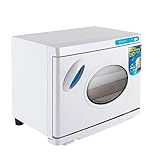 REHOUPTU 23L/6.07Gal Double-Layer Hot Towel Warmer w/Visible Window, One-Touch Operation for Home & Salon, Holds up 20-30 Towels, 2-in-1 Quick and All-Round Heating, White