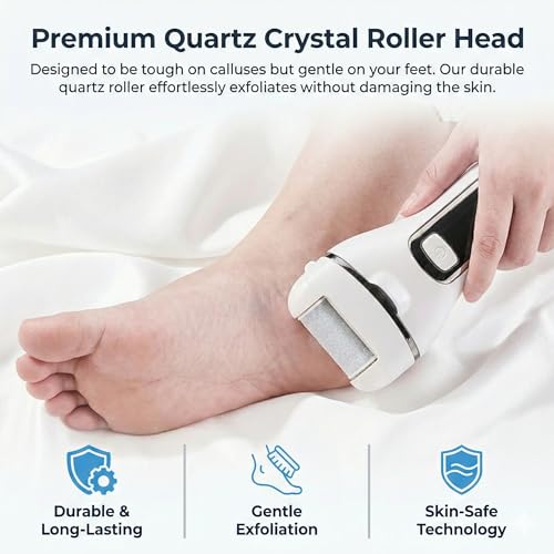 Kit élimination des callosités électrique blanc 18 pièces pour pieds