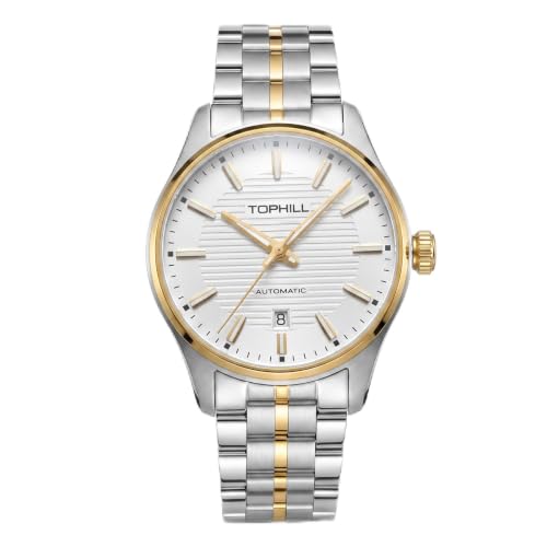Image of TOPHILL Men Watches Automatic Mechanical Watches - Dive, GMT, Chronograph & Dress Styles | 316L Stainless Steel, Sapphire Crystal, Ceramic Bezel | 5ATM-300M Waterproof with Super Luminous | Classic Business & Sport Casual