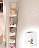 Acryl Vitrine Acryl-Vitrine mit abgerundeten Kanten für Tür und Ecke stapelbar, 6 St. Klare Staubschutzhauben für Schmuck, Spielzeug Figuren, Nahtlose Desktop