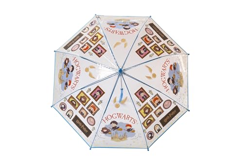 CYPBRANDS Harry Potter - Guarda-chuva, guarda-chuva para meninos e meninas, transparente, produto oficial