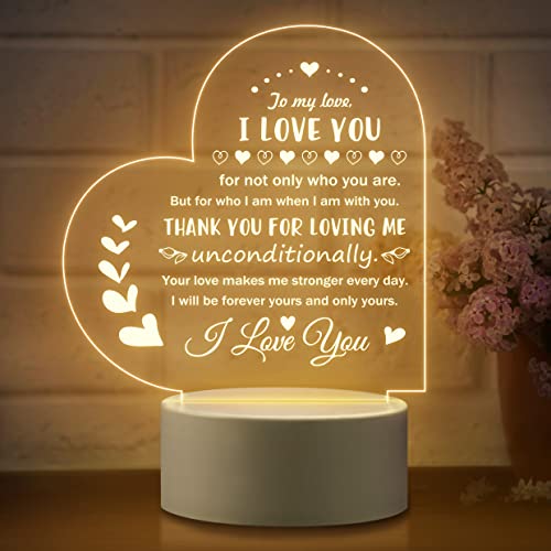 Romantic Gifts For Her Anniversary, Birthday Gifts For Wife Husband Girlfriend Boyfriend - To My Love Beautiful Packed Night Light - Best Valentine's Day Christmas I Love You Gifts For Her Him #TOP1
