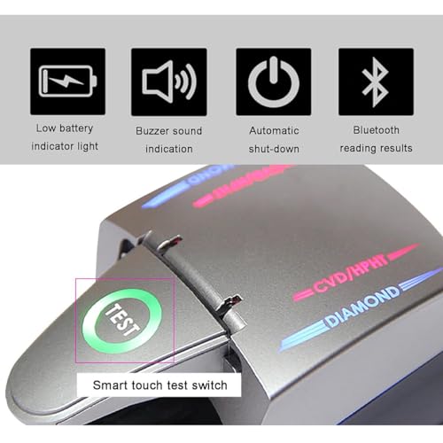 Diamond Moissanite Detector, High Precision Jewelry Diamond Tester with LED Indicator Light and Sound Prompt, No Preheating Required, for Identifying Diamonds/Moissanites