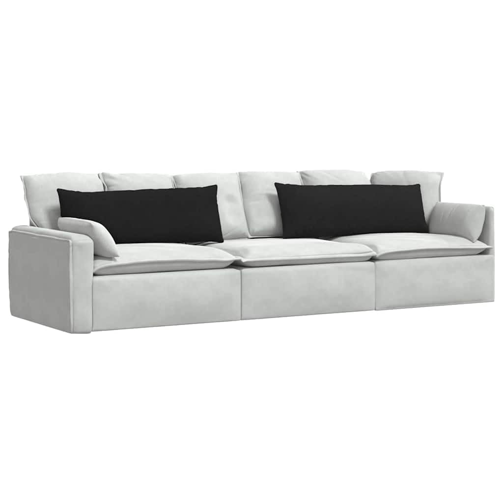 Coussins de canapé noir 120x40 cm en tissu vidaXL x2 pour grand confort salon